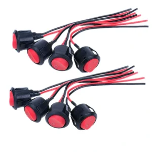INTERRUPTOR PUNTO REDONDO CON CABLE - COLOR ROJO